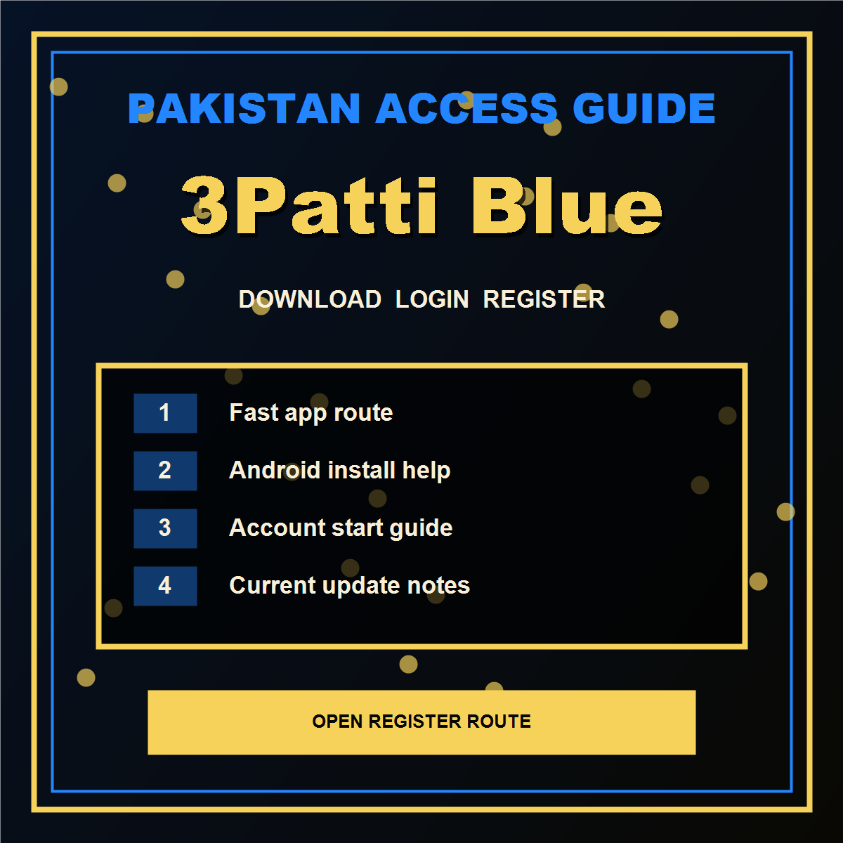 3Patti Blue Pakistan APK download and install notes visual